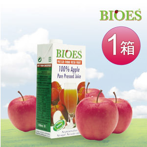 【囍瑞 BIOES】100% 純天然蘋果汁12入組(1000ml/瓶)