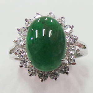 崠屋寶石花園天然祖母綠戒