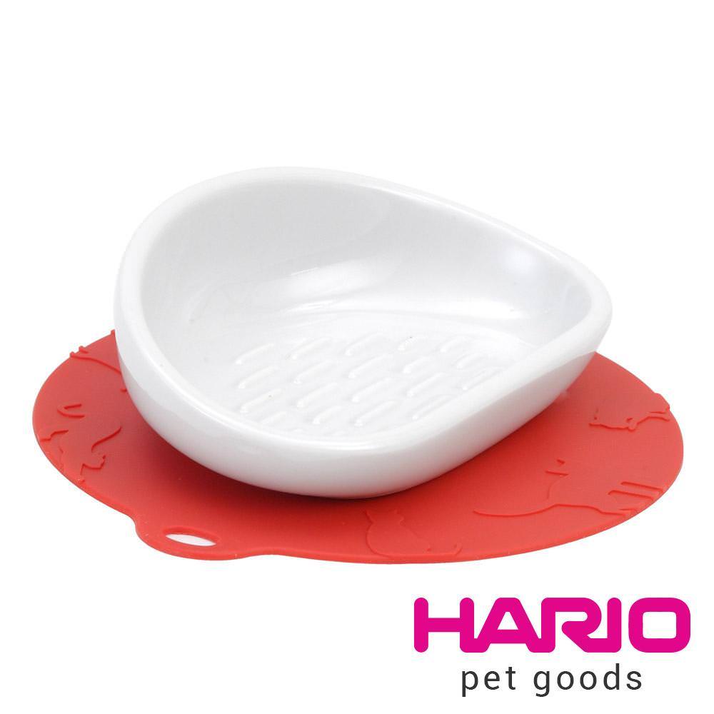 HARIO 長毛貓專用紅色陶瓷大碗
