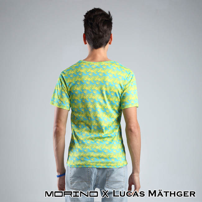 (網) 【MORINO x LUCAS】吸排涼爽印花短袖圓領衫-4件組(隨機出色)