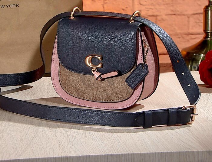 Coach 撞色超輕量兩用馬鞍包 美好購物vivatv電視 線上購物