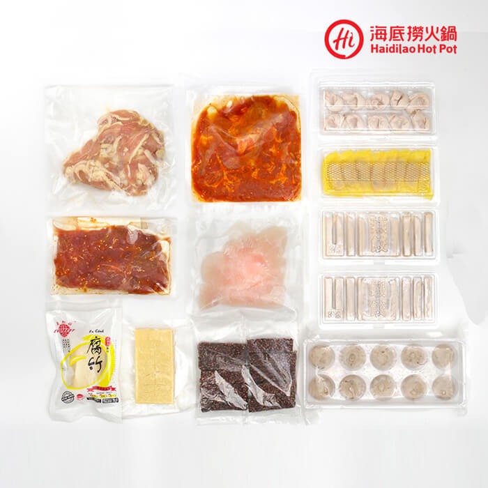 海底撈 經典鴛鴦鍋套餐 麻辣 三鮮14件組 2345g 贈送香辣 原味火鍋沾醬x1組 Viva美好購物網