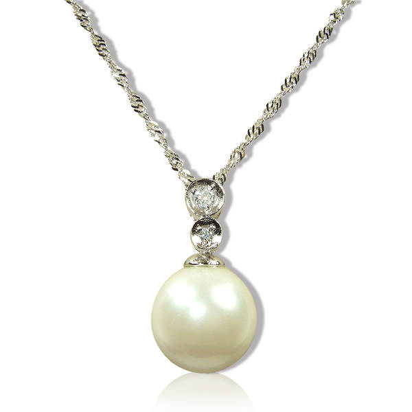 【小樂珠寶】3A南洋深海貝珍珠墬鍊(流行度100%日系甜心)