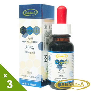 澳洲Origin-A無酒精30％蜂膠液活力組(25mlX3)