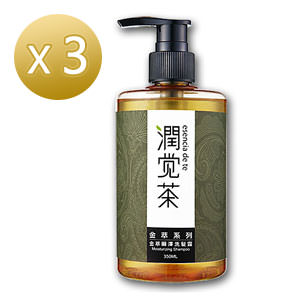 【茶寶 潤覺茶】金萃瞬澤洗髮露350ml(3瓶組)