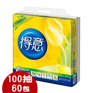 【得意】抽取衛生紙100抽x10包x6串(箱)
