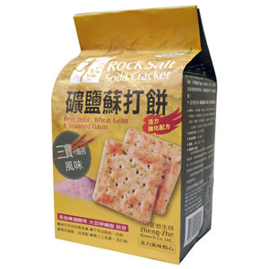 正哲 礦鹽蘇打餅 三寶海苔 (365g±4.5%)X3袋