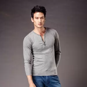 【MORINO摩力諾】竹炭長袖半門襟(2件組)