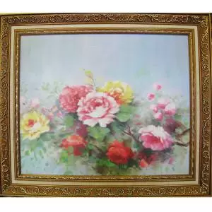 花開富貴【牡丹畫 牡丹圖】82cm