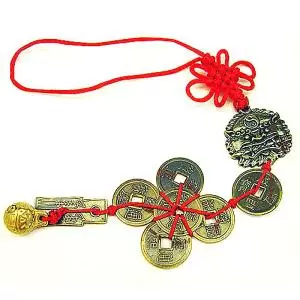 【太極八卦陣獅咬劍六帝錢催財銅鈴】