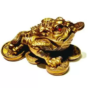 招財三腳咬錢蟾蜍(迷你) 銅雕