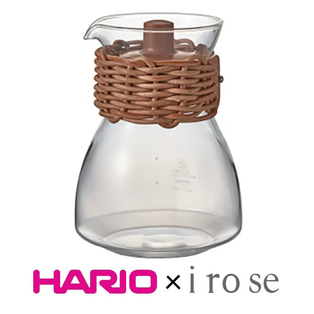 HARIO x irose棕皮革藤編茶壺