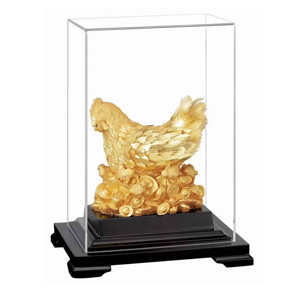 招財純金箔禮品【金雞母/聚財雞】小櫥窗