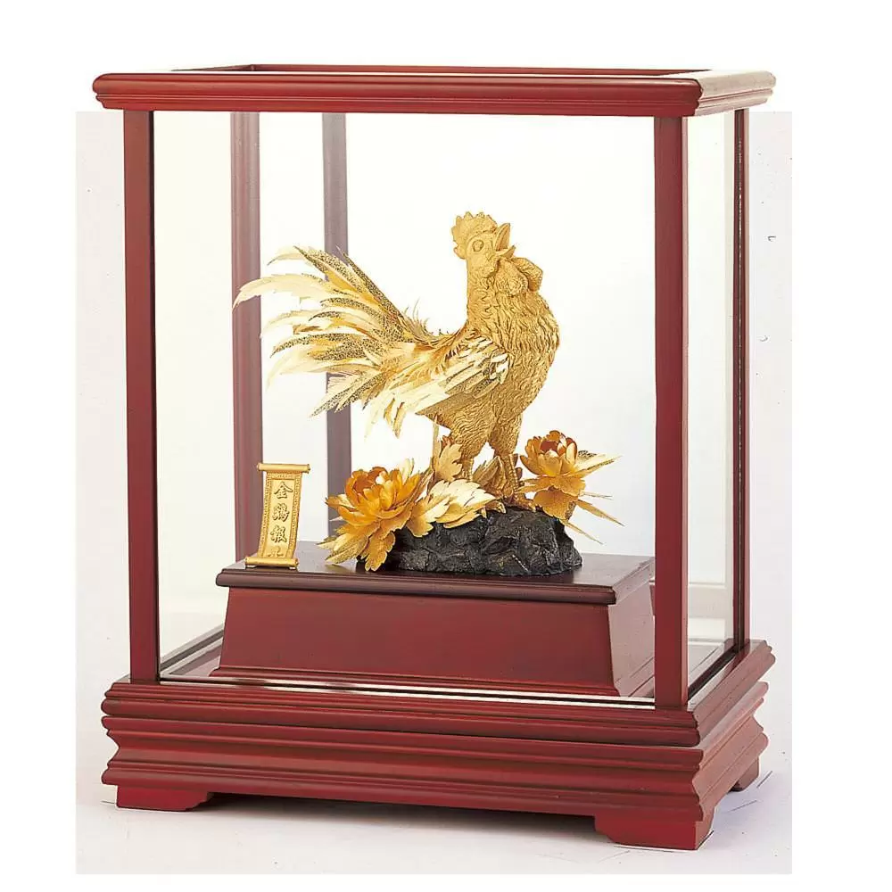 純金 立體金箔櫥窗禮品 公雞【金雞報喜】