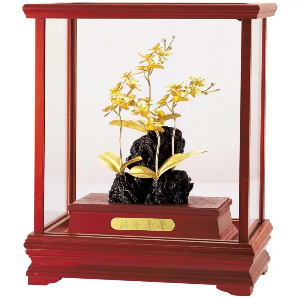 純金 立體金箔櫥窗禮品【蘭】