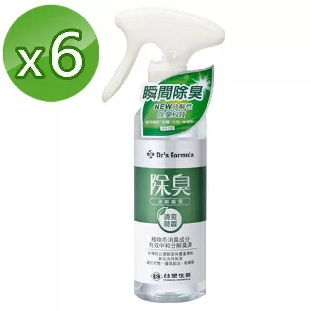 台塑生醫Drs Formula除臭清新噴霧(清爽茶香)255g(6入/組)