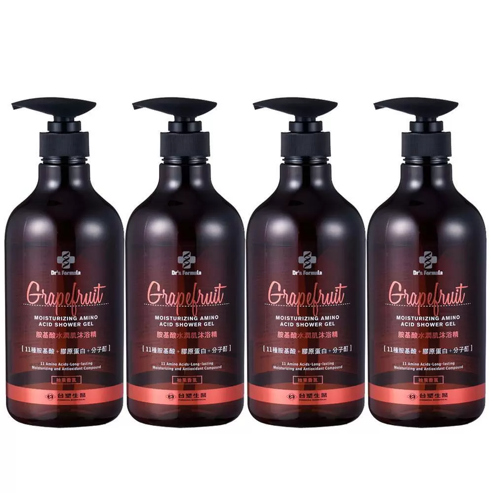 【台塑生醫】Dr’s Formula胺基酸水潤肌沐浴精 (柚果香氛) 800g*4入