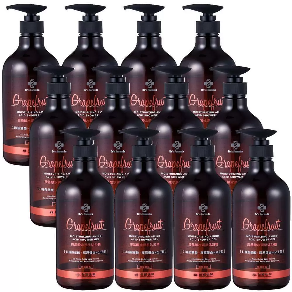 【台塑生醫】Dr’s Formula胺基酸水潤肌沐浴精(柚果香氛) 800g*12入
