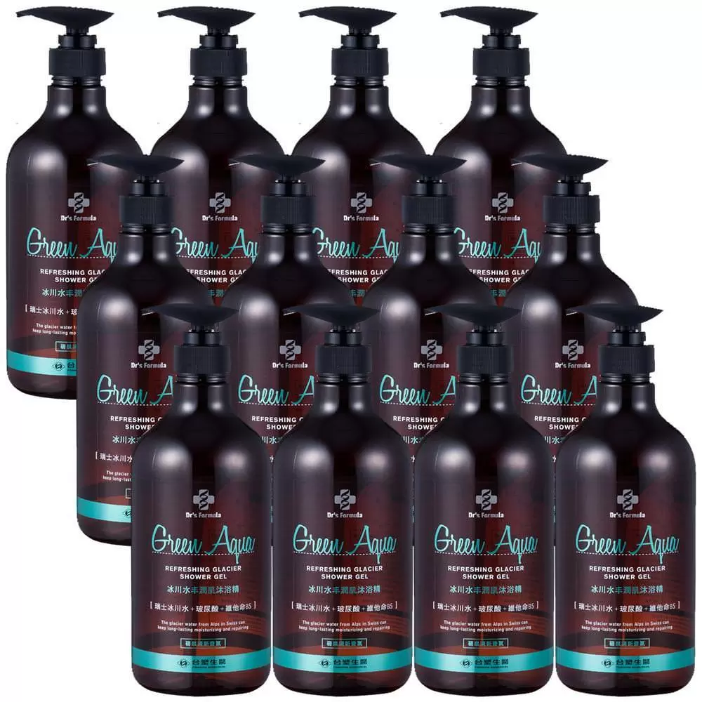 【台塑生醫】Dr’s Formula冰川水丰潤肌沐浴精 (碧泉清新香氛) 800g*12入