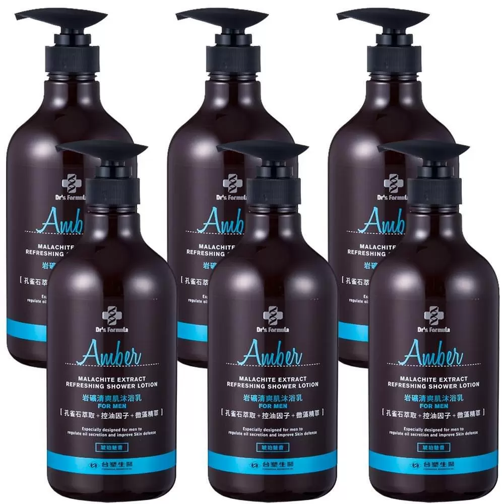 【台塑生醫】Dr’s Formula岩礦清爽肌沐浴乳 (琥珀魅香) 800g*6入