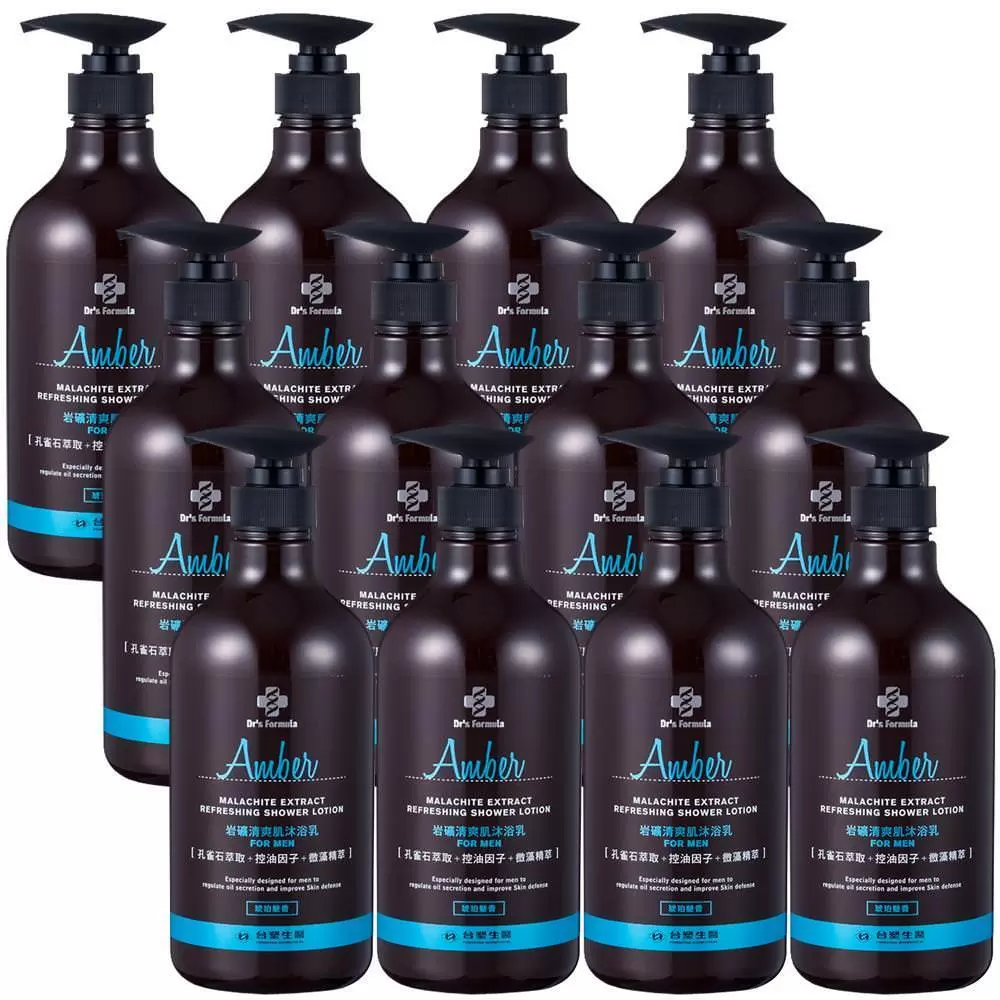 【台塑生醫】Dr’s Formula岩礦清爽肌沐浴乳 (琥珀魅香) 800g*12入