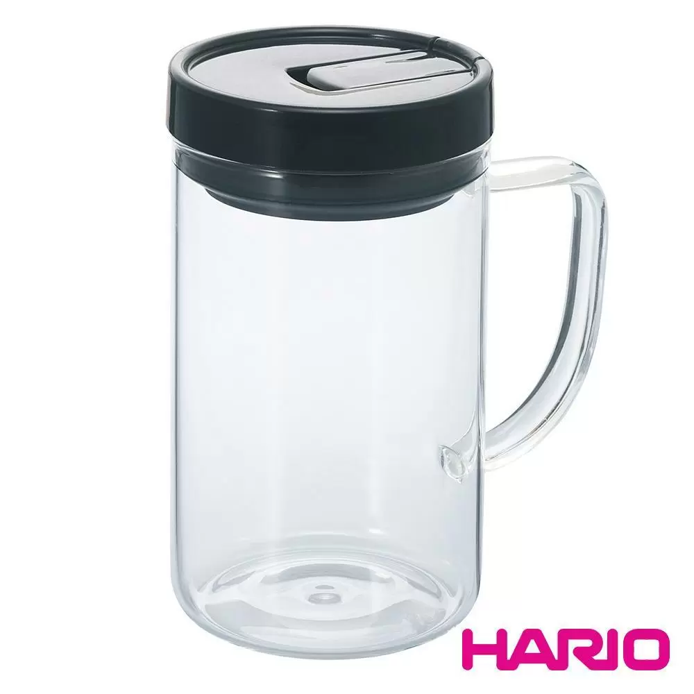 HARIO 把手咖啡保鮮罐L黑色