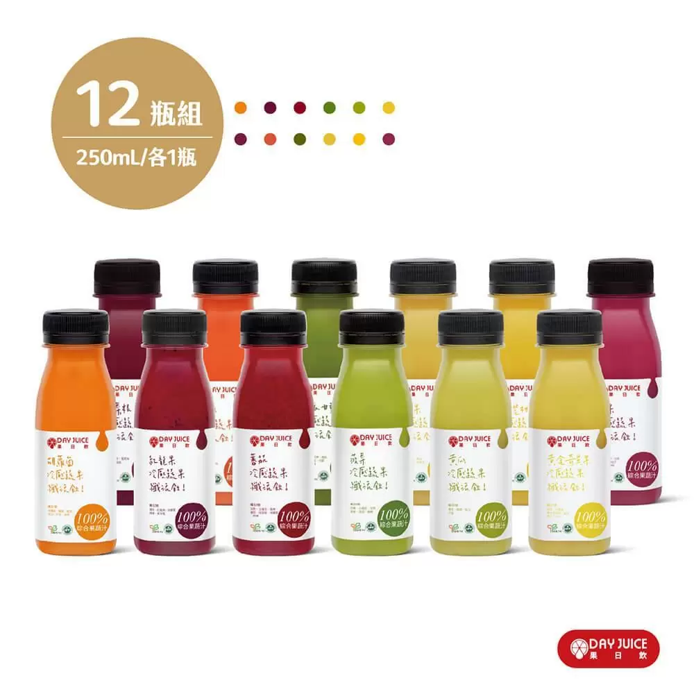 DayJuice 果日飲 冷壓綜合蔬果汁 纖活1-13號 (12入)