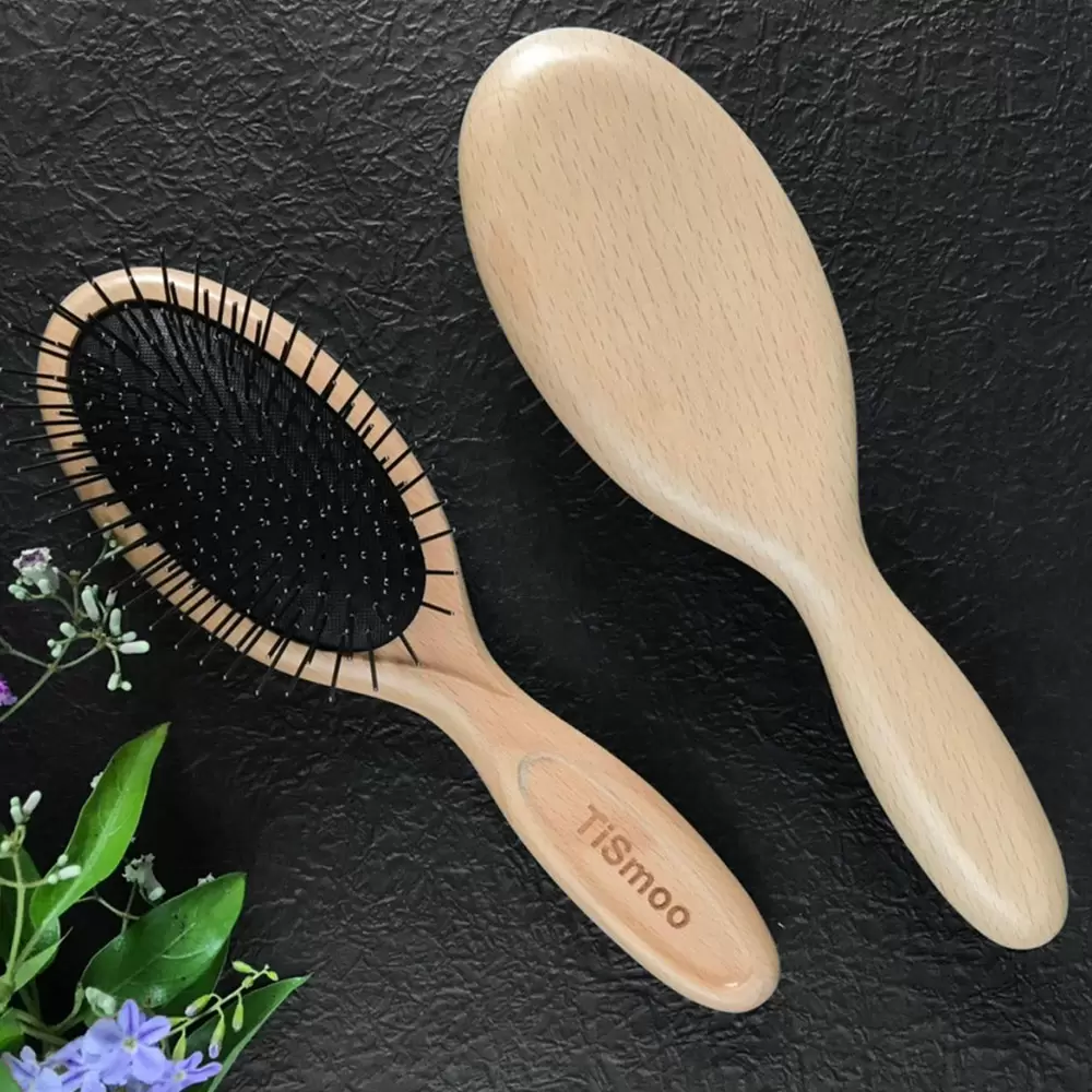 TiSmoo純鈦手工櫸木長柄梳