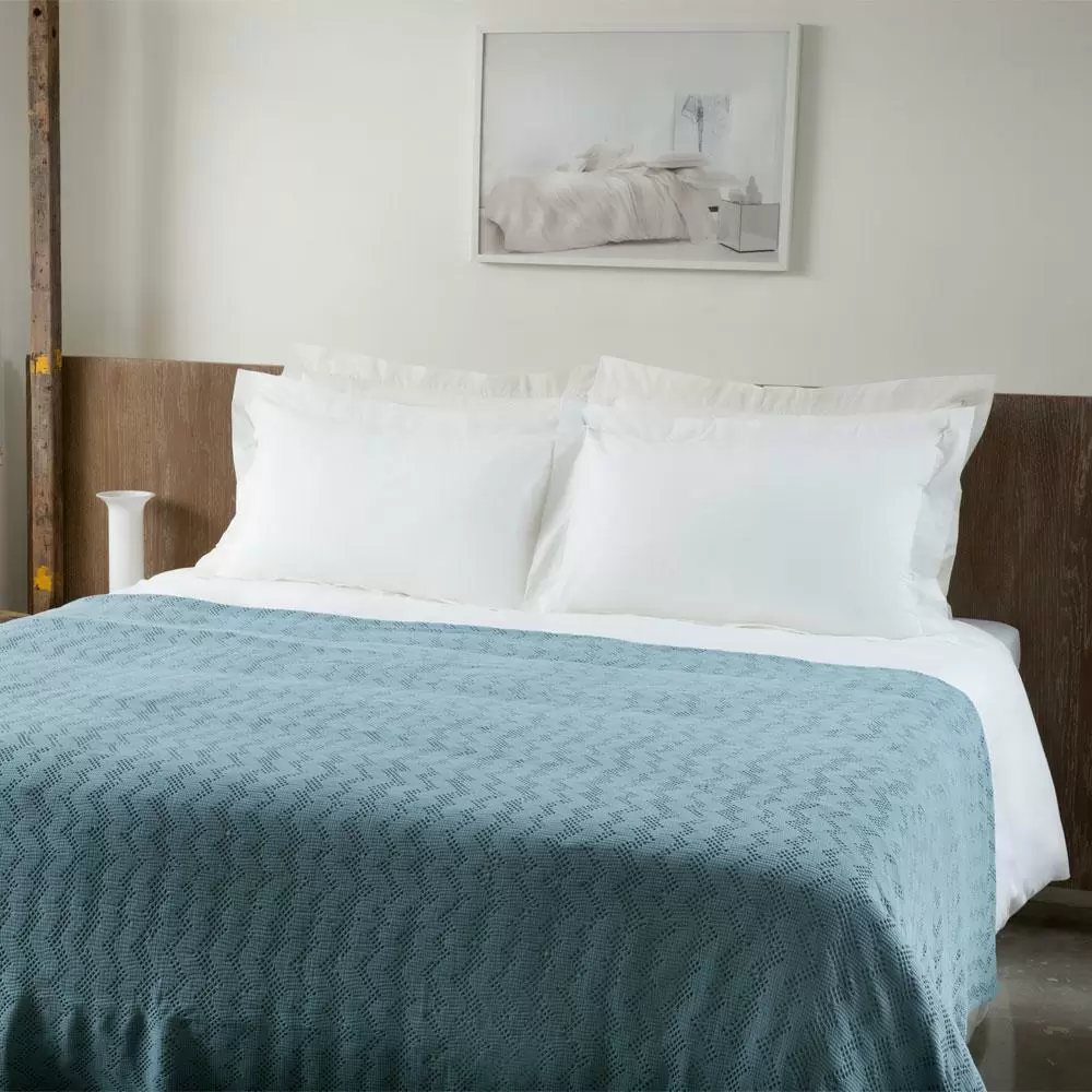 Maison De Linge-床罩-青瓷藍色 260cm*240cm