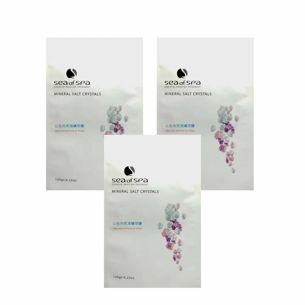 【SEA OF SPA】全天然以色列死海礦物鹽120g-隨手包(3入組)x2組