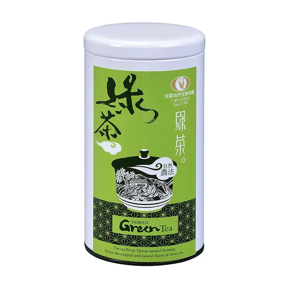 【百香自然農業】自然農法綠茶80g*3罐
