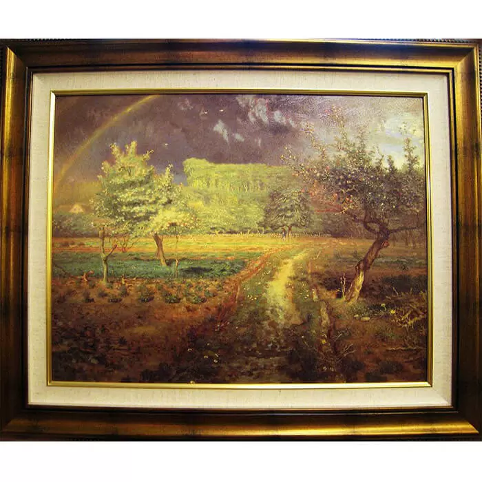 【春天】山水畫 山水圖 風景複製畫-大幅 驚豔米勒 田園之美