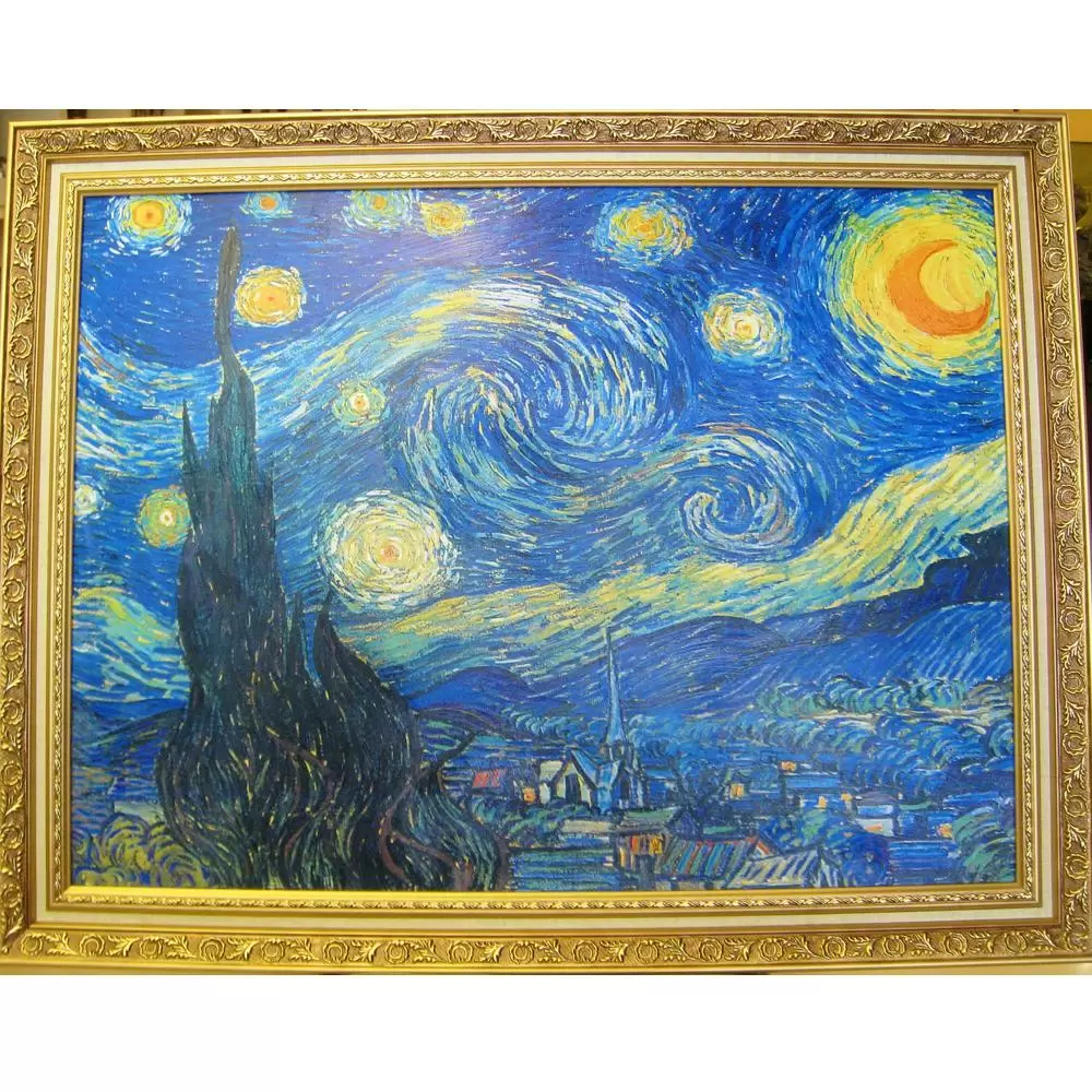 《星月夜 星空》梵谷Starry,starry night(大幅)複製畫