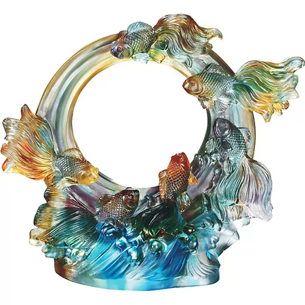 琉璃 【六六大順 金玉滿堂】金魚