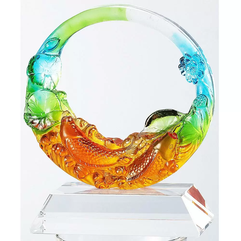 【開運陶源】琉璃 雙魚  如魚得水