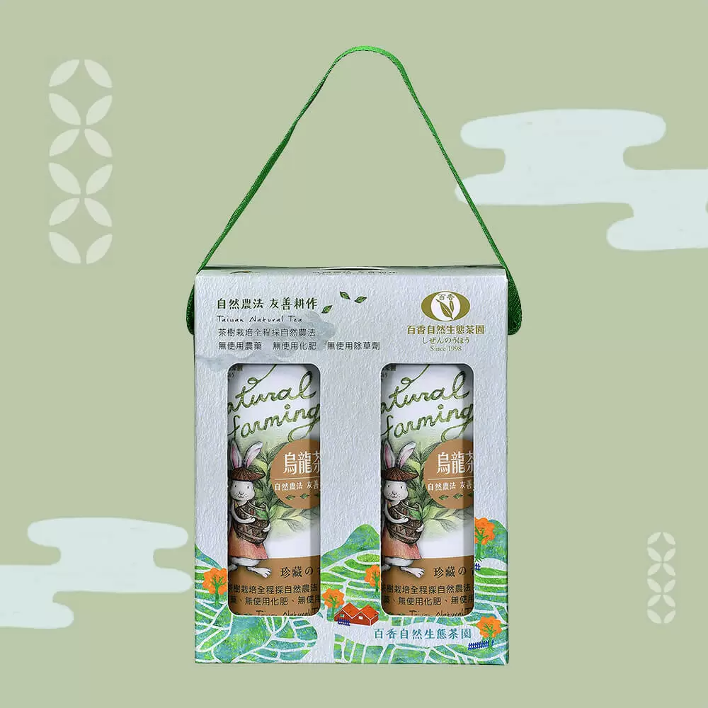 【百香自然農業】珍藏簡易禮盒(烏龍茶100g*2入) *2盒