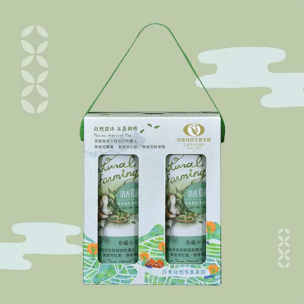 【百香自然農業】珍藏簡易禮盒(清香烏龍茶100g*2入) *2盒