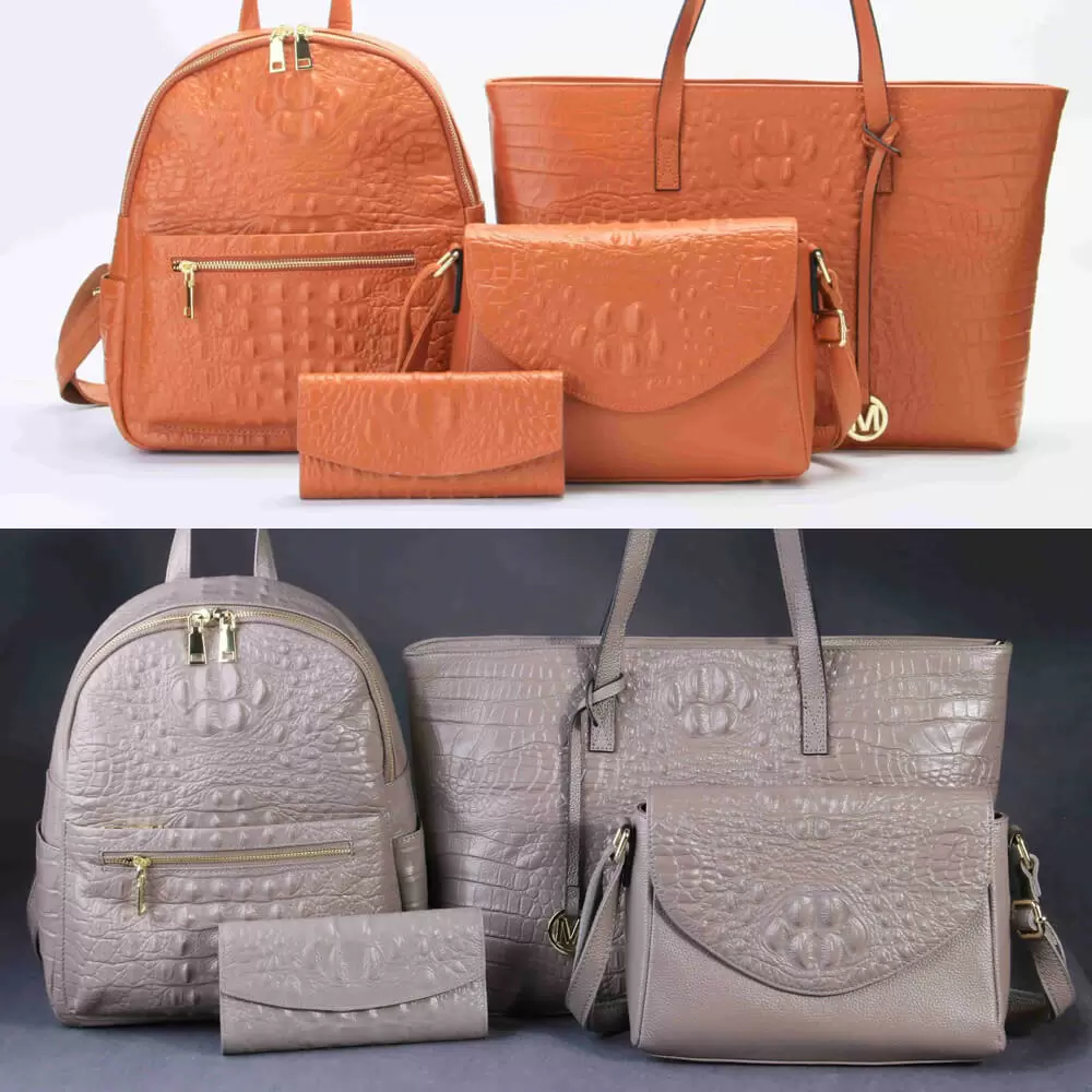 Milano Moda夢幻鉅獻鱷魚牛皮精品包