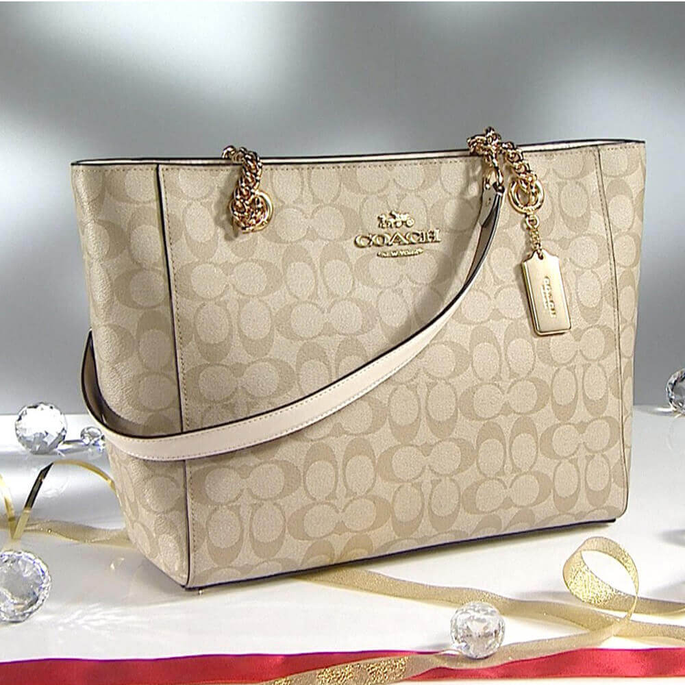 COACH VIP金標大托特包(限量奶油色) ViVa美好購物網