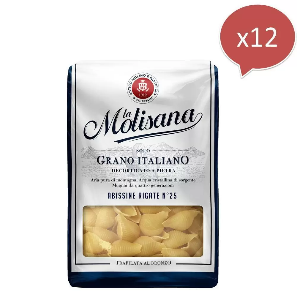 Molisana茉莉義大利貝殼麵-500gx12入