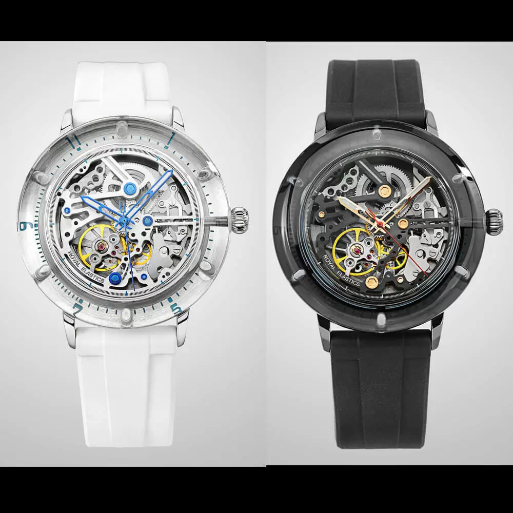 ROYAL ELASTICS水晶傳奇鏤空機械錶