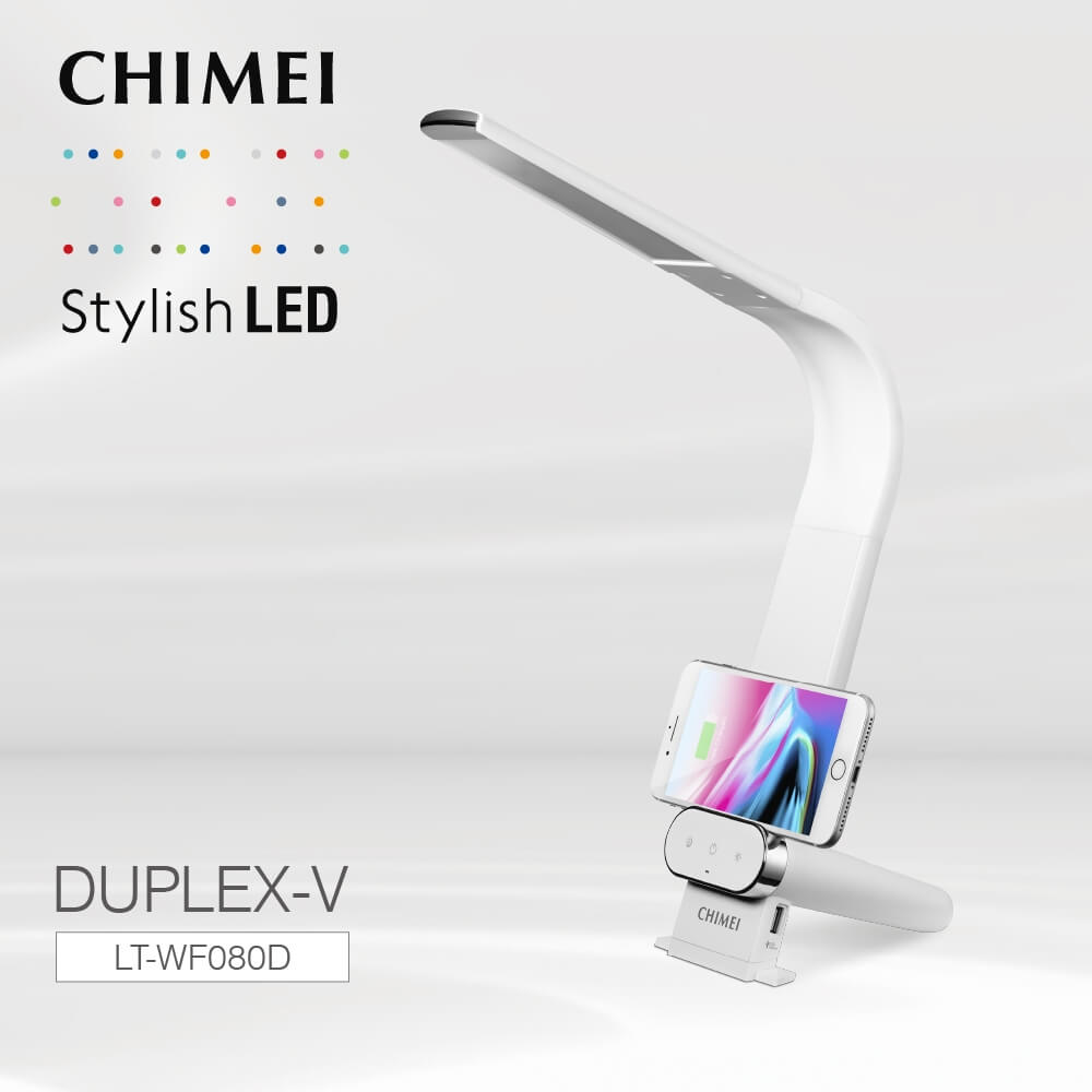 CHIMEI奇美 時尚LED QI無線充電 智慧調光護眼檯燈 LT-WF080D