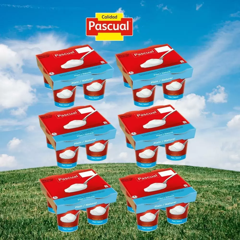 【西班牙帕斯夸PASCUAL】原味優格 (500GX6組)