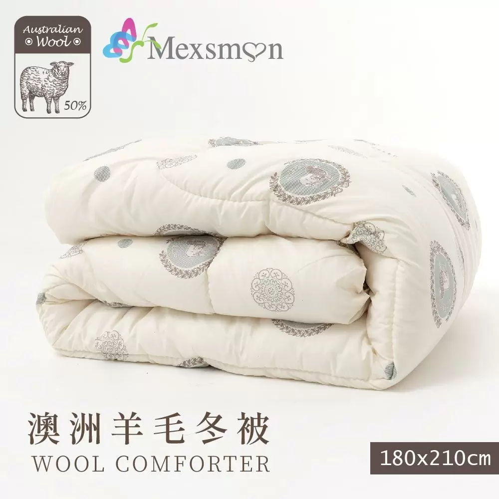 Mexsmon美思夢 台灣製 50%羊毛被 180x210cm(1入)