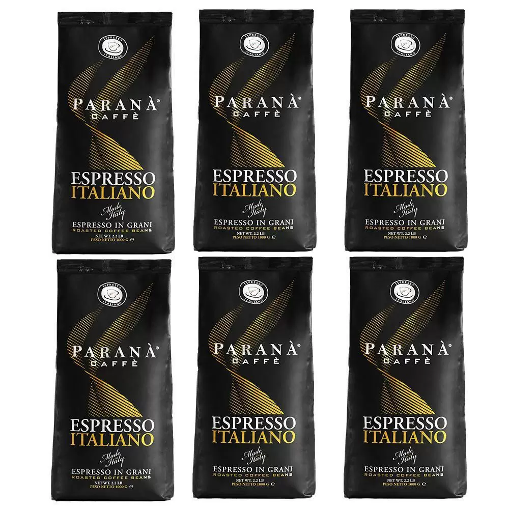 【PARANA  義大利金牌咖啡】金牌獎濃縮咖啡豆 1公斤X6袋/箱