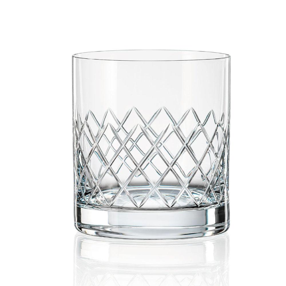 《CRYSTALEX波西米亞》Barline烈酒系列 / XX雕刻(機切打磨)威士忌杯280ml(4入)