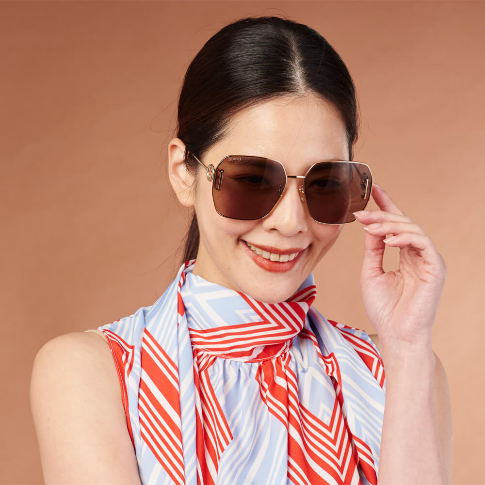 GUCCI 經典雙G金屬造型鏡