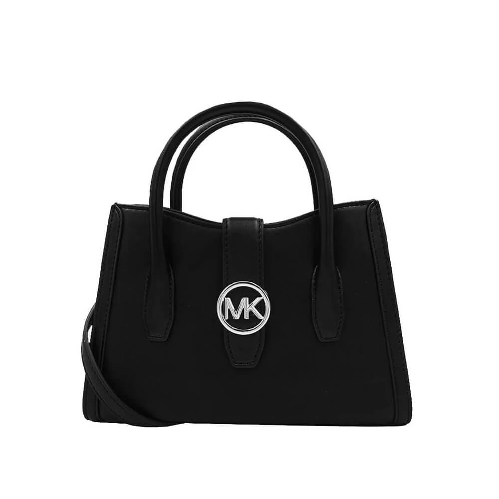 【Michael Kors】經典LOGO GABBY 皮革手提/斜背二用包(黑色)