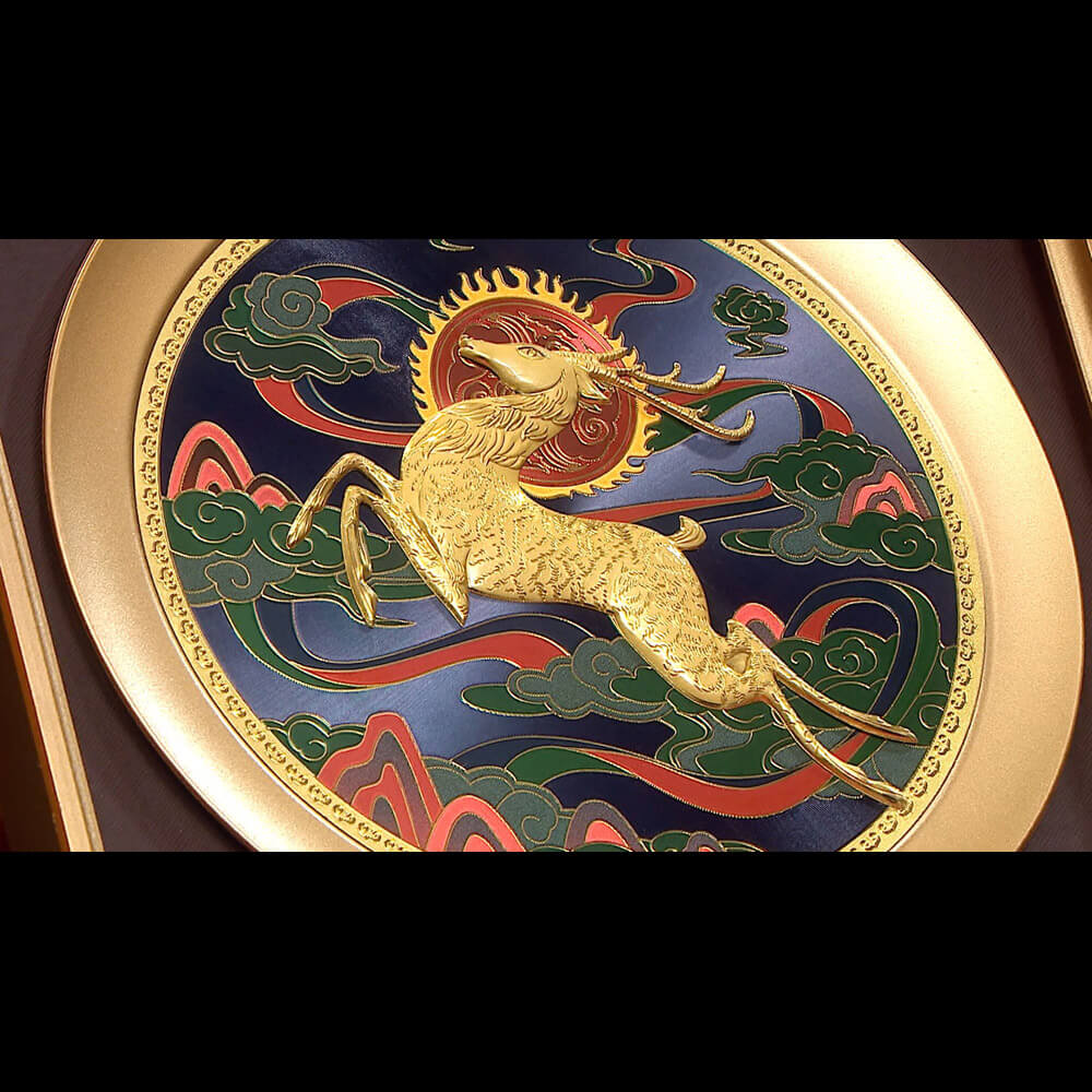 昕頤珠寶一鹿向上金箔能量畫- ViVa美好購物網