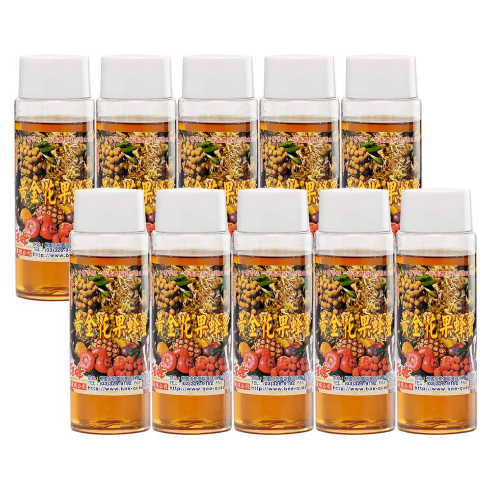 女王蜂2025鮮採花果蜜澎湃組(400g/瓶)x10